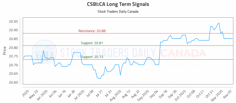 Stock Chart for CSBI:CA