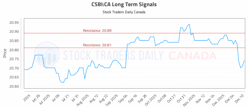 Stock Chart for CSBI:CA