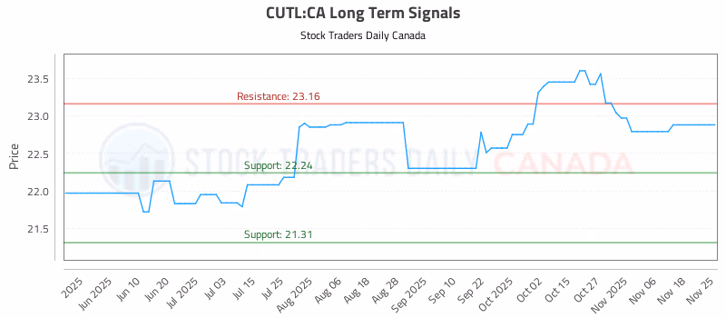 Stock Chart for CUTL:CA