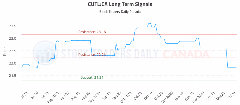 Stock Chart for CUTL:CA
