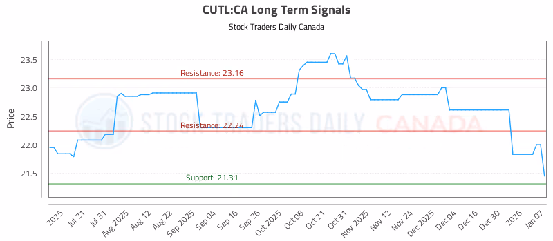Stock Chart for CUTL:CA