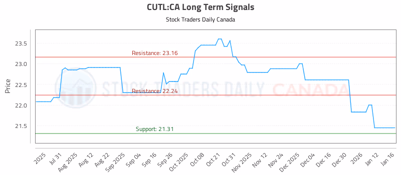 Stock Chart for CUTL:CA