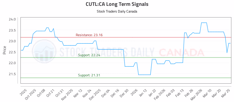 Stock Chart for CUTL:CA