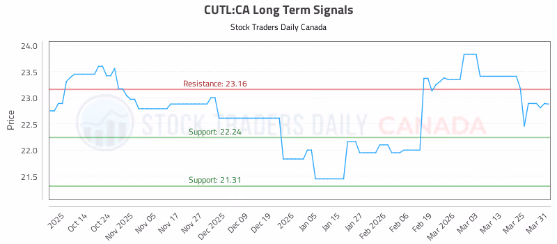 Stock Chart for CUTL:CA