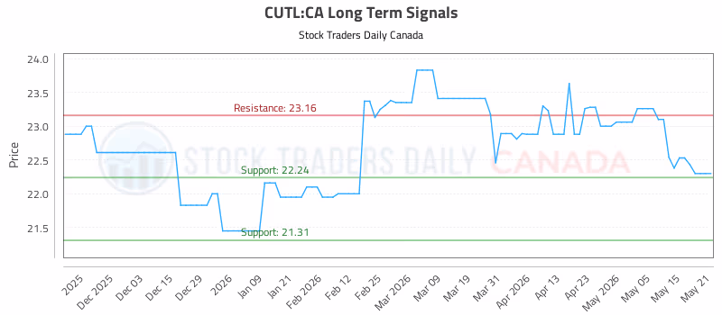 Stock Chart for CUTL:CA