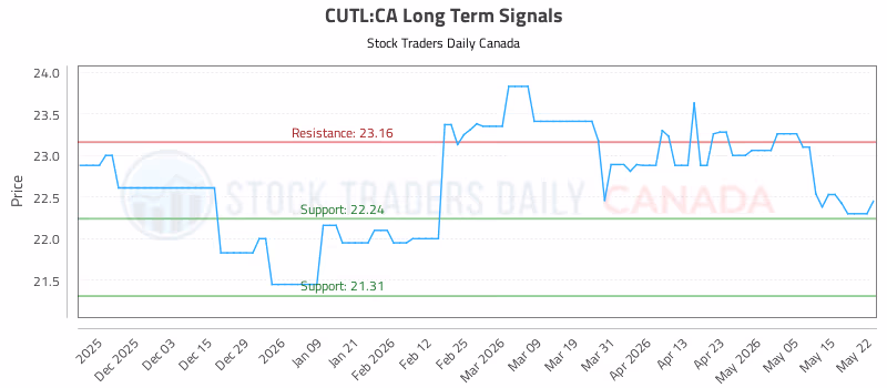 Stock Chart for CUTL:CA