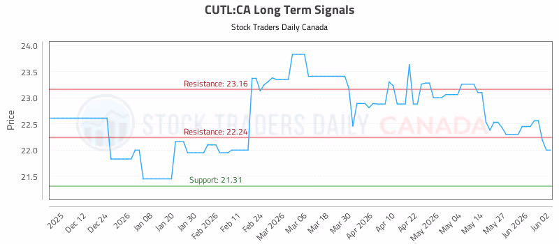 Stock Chart for CUTL:CA