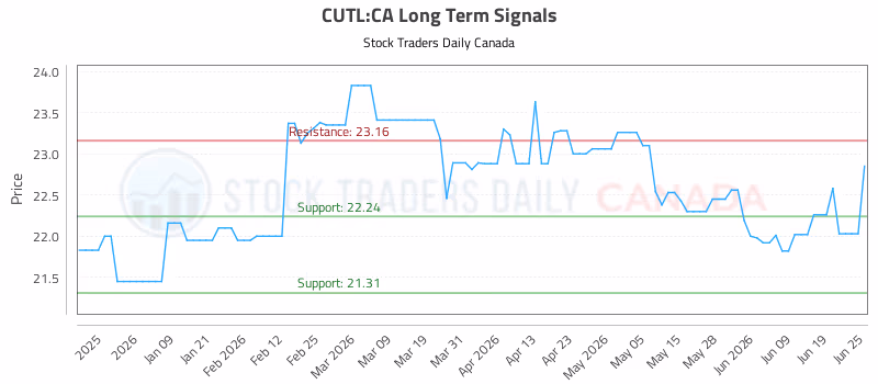 Stock Chart for CUTL:CA