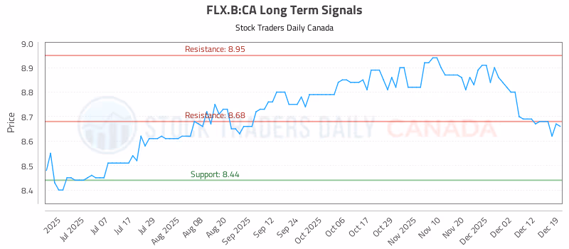 Stock Chart for FLX.B:CA