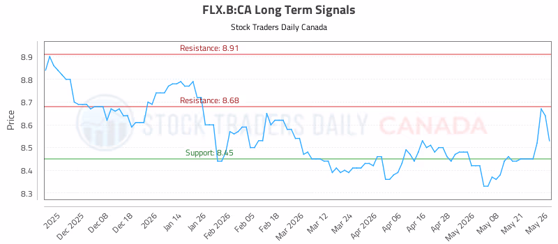 Stock Chart for FLX.B:CA