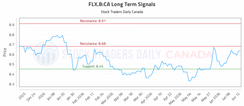 Stock Chart for FLX.B:CA