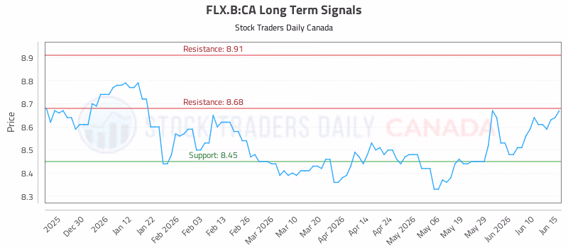 Stock Chart for FLX.B:CA