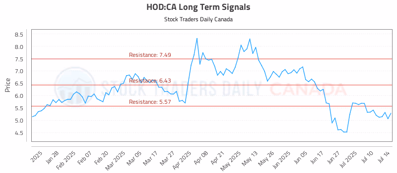 Stock Chart for HOD:CA