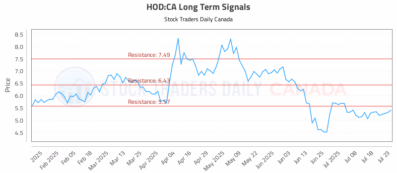 Stock Chart for HOD:CA