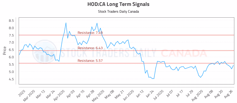Stock Chart for HOD:CA