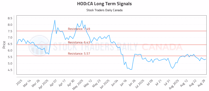 Stock Chart for HOD:CA