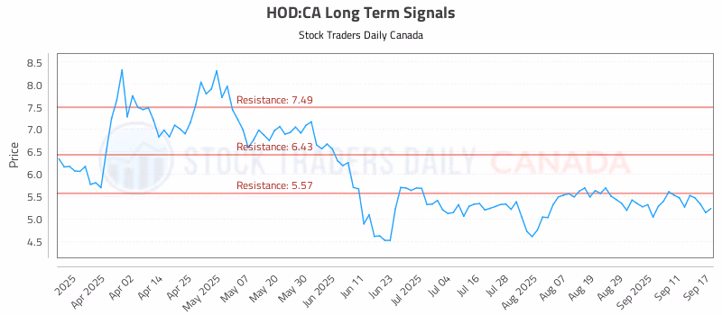 Stock Chart for HOD:CA