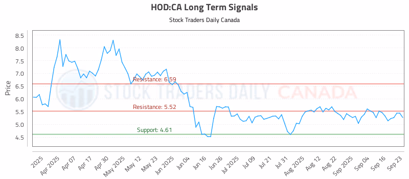 Stock Chart for HOD:CA