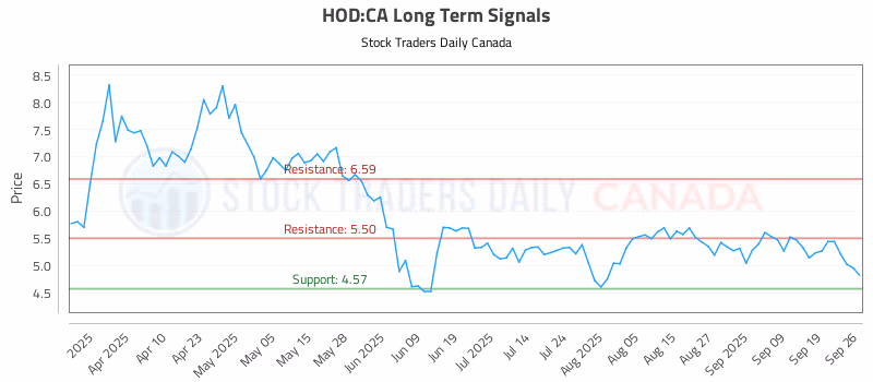 Stock Chart for HOD:CA