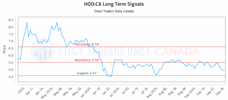 Stock Chart for HOD:CA