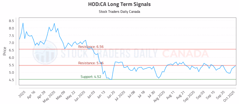 Stock Chart for HOD:CA