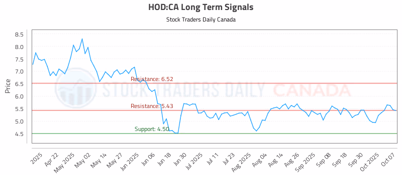 Stock Chart for HOD:CA