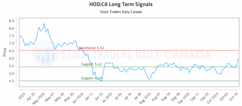 Stock Chart for HOD:CA