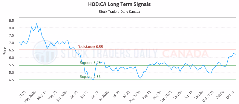 Stock Chart for HOD:CA