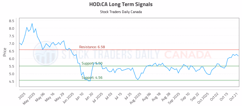 Stock Chart for HOD:CA