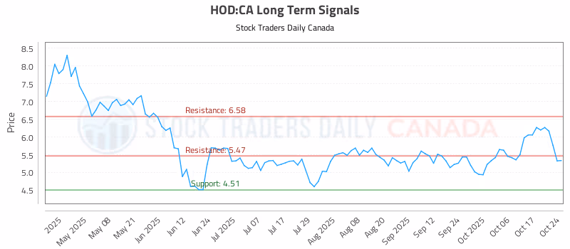 Stock Chart for HOD:CA