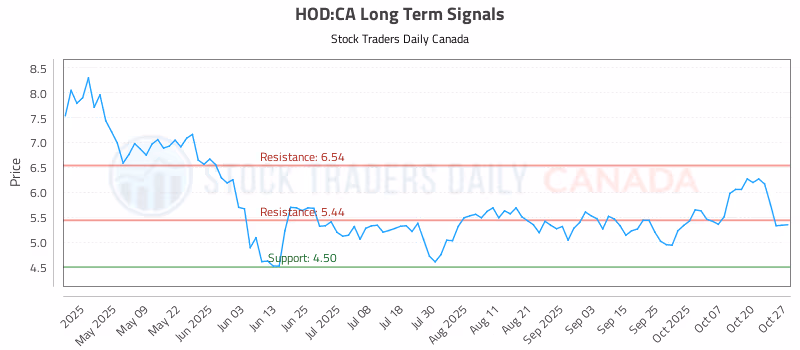 Stock Chart for HOD:CA