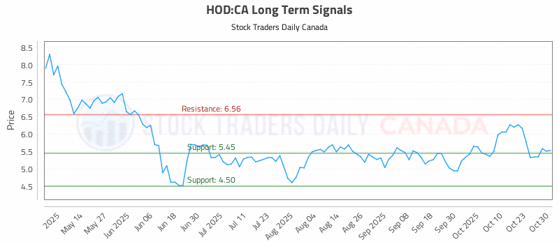 Stock Chart for HOD:CA