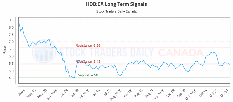 Stock Chart for HOD:CA