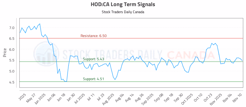 Stock Chart for HOD:CA