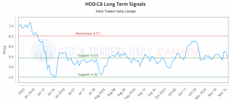 Stock Chart for HOD:CA