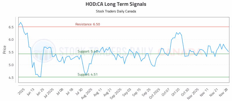 Stock Chart for HOD:CA