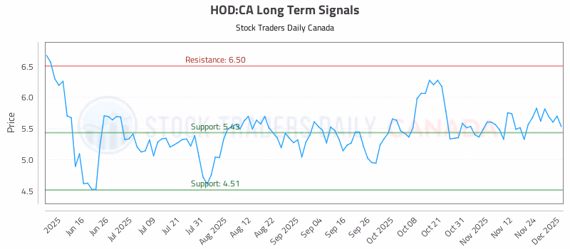 Stock Chart for HOD:CA