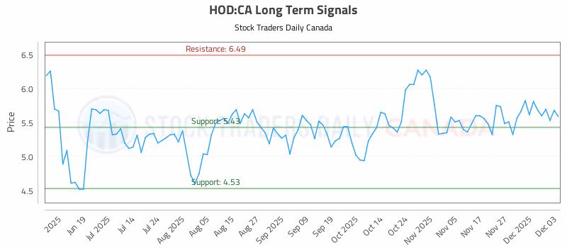 Stock Chart for HOD:CA