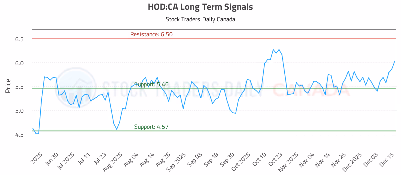 Stock Chart for HOD:CA