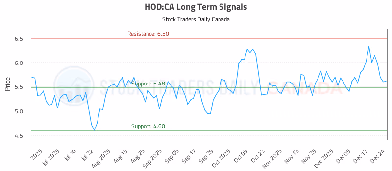 Stock Chart for HOD:CA
