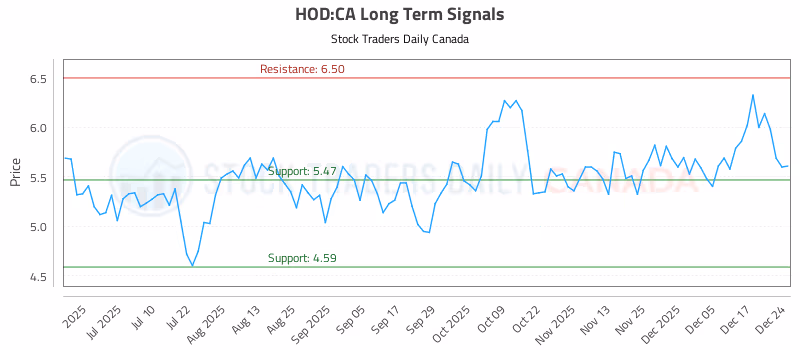 Stock Chart for HOD:CA