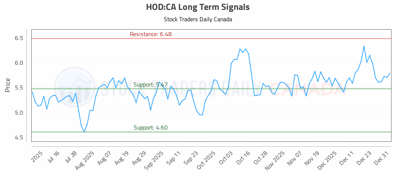 Stock Chart for HOD:CA