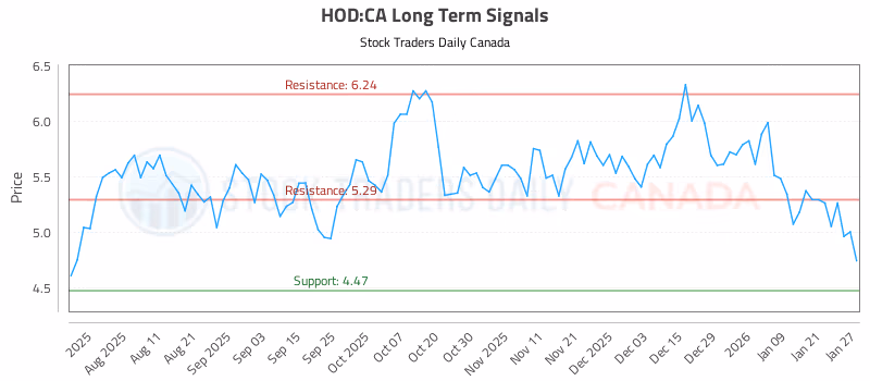 Stock Chart for HOD:CA