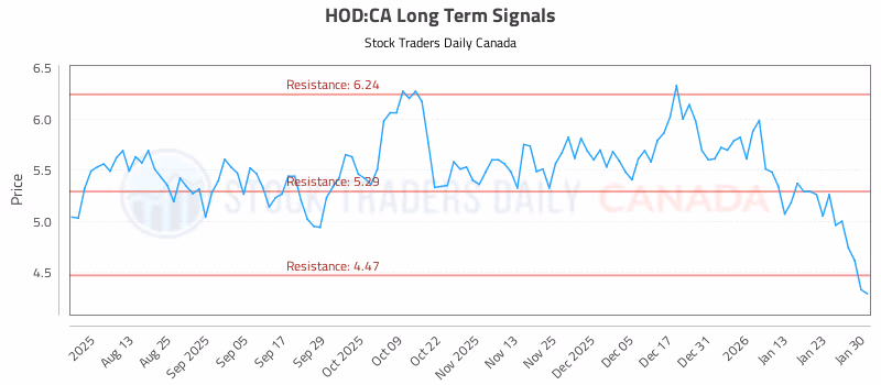 Stock Chart for HOD:CA