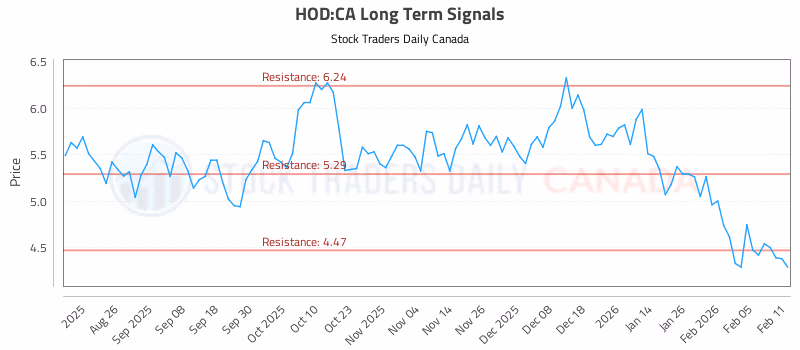 Stock Chart for HOD:CA