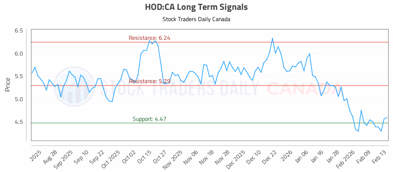 Stock Chart for HOD:CA