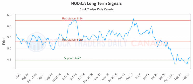 Stock Chart for HOD:CA
