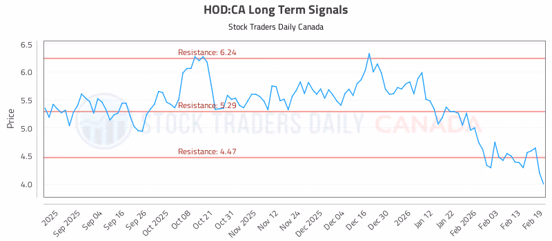 Stock Chart for HOD:CA