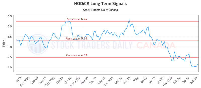 Stock Chart for HOD:CA