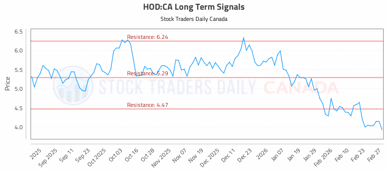 Stock Chart for HOD:CA